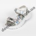 Детские босоножки Lilin Shoes B058-2-1 бело-серебряные большие